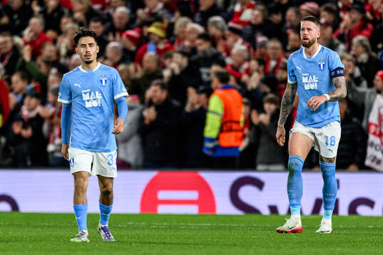Pontus Jansson of Malmö FF looks dejected