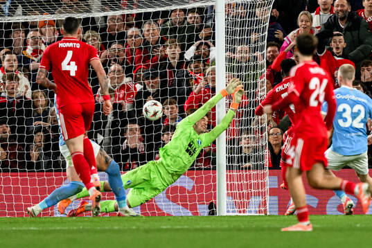 Goalkeeper Melker Ellborg of Malmö FF
