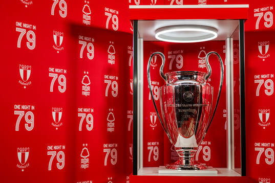 The trophy of the 1979 European Cup final