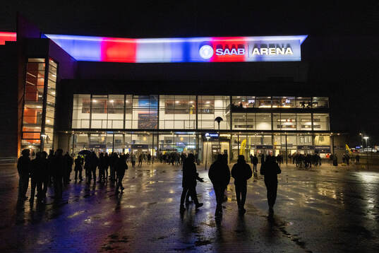 Exteriör vy av Saab Arena