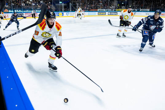 Brynäs Oskar Lindblom och Linköpings Nicholas Shore