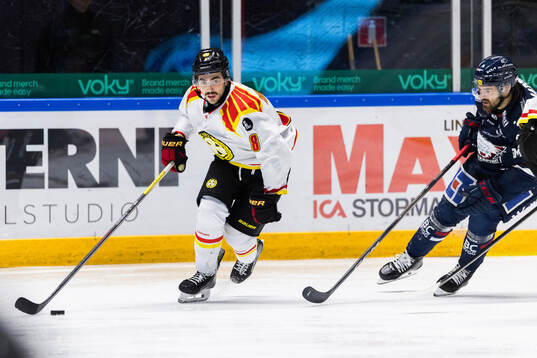 Brynäs Bobby Trivigno och Linköpings Max Martin