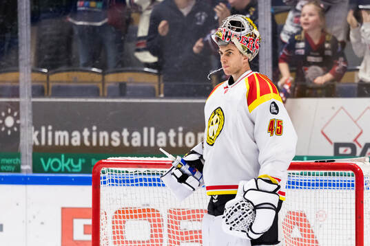 Brynäs målvakt Damian Clara deppar