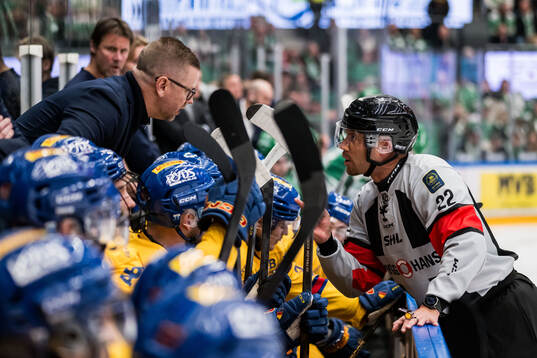 Djurgårdens tränare Robert Kimby och Domare Andreas