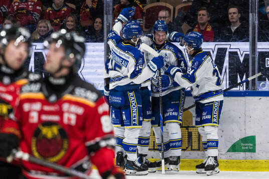 Leksands Tinus Luc Koblar jublar