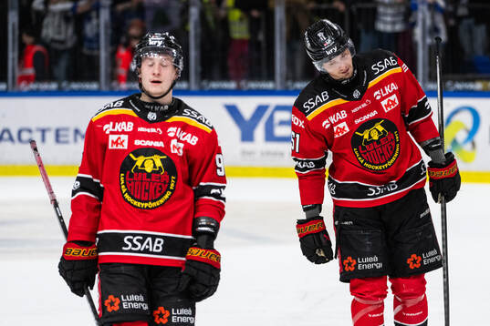 Luleås Pontus Andreasson och Markus Nurmi deppar