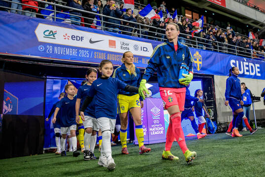 Goalkeeper Jennifer Falk of Sweden