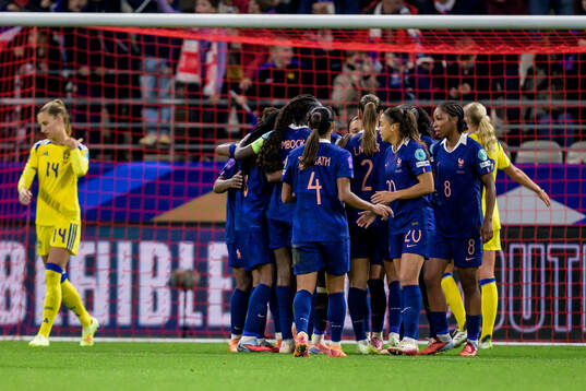 Players of France celebrate