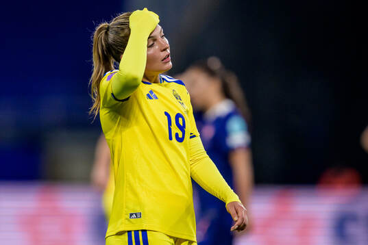 Johanna Rytting Kaneryd of Sweden looks dejected