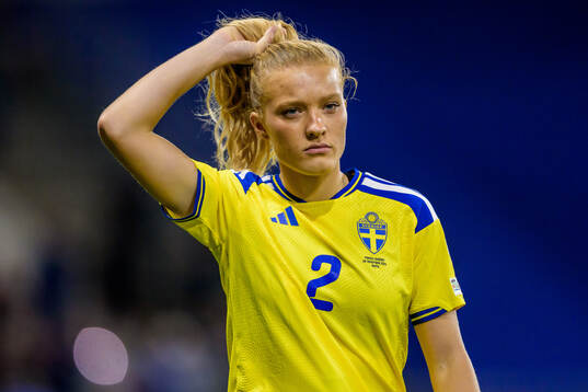 Smilla Holmberg of Sweden looks dejected