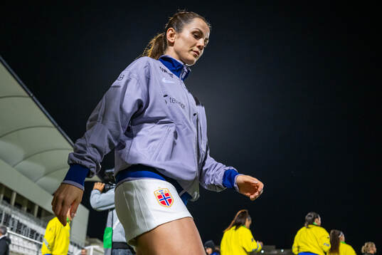 Tuva Hansen of Norway enters the pitch