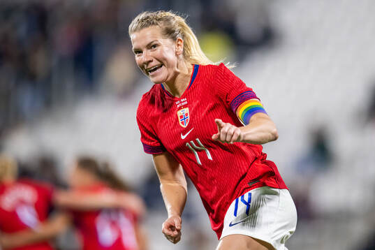Ada Hegerberg of Norway celebrates