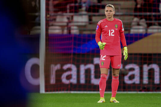 Goalkeeper Jennifer Falk of Sweden
