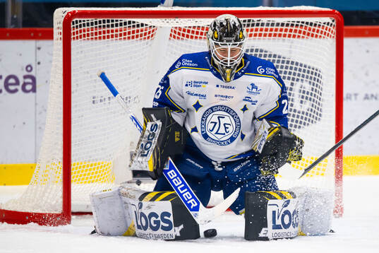 Leksands målvakt Robin Christoffersson släpper in 1-.0