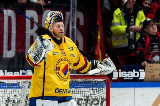 Djurgårdens målvakt Magnus Hellberg deppar