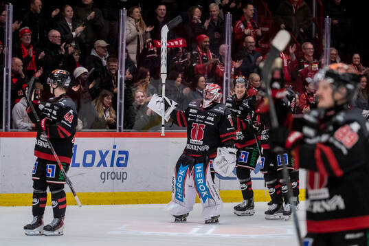 Örebros målvakt Jhonas Enroth jublar