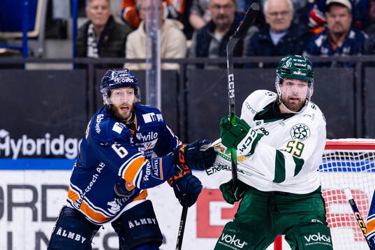 Växjös Petter Granberg och Färjestads Linus Johansson