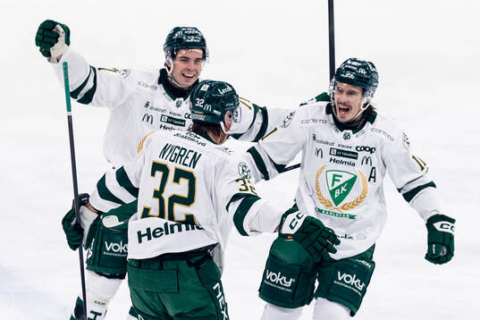 Färjestads Viktor Lodin, Magnus Nygren och Joakim Nygård