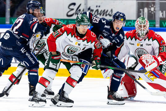 Frölundas Nicklas Lasu och Linköpings Oliver Johansson