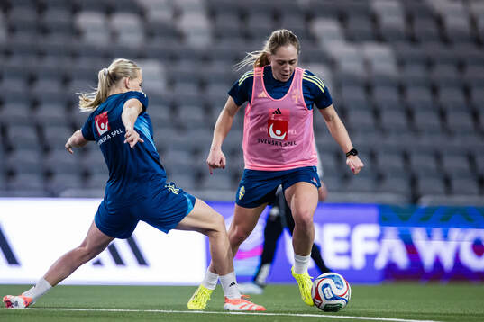 Stina Blackstenius and Alice Bergström