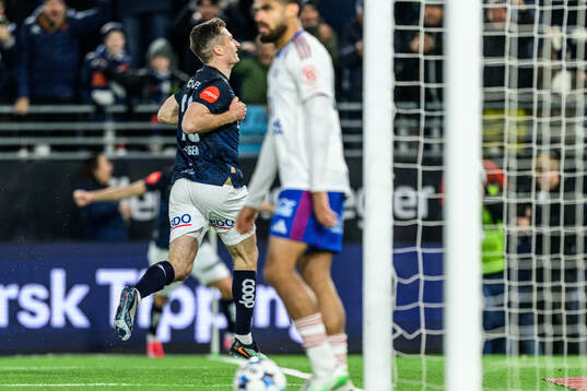 Kristoffer Haugen of Viking celebrates