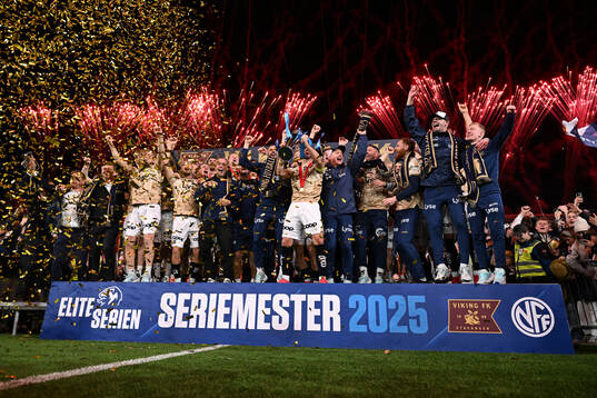Players of Viking celebrate