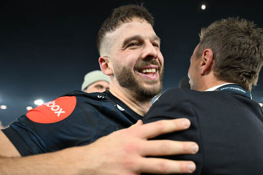 Zlatko Hovland Tripic of Viking celebrates