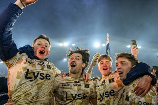 Players of Viking celebrate