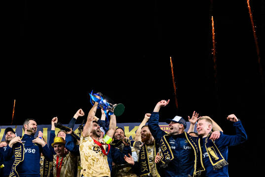 Zlatko Hovland Tripic of Viking celebrates