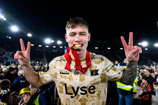 Kristoffer Askildsen of Viking celebrates