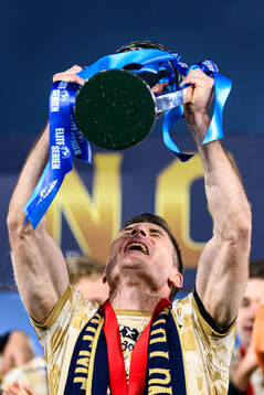 Player of Viking celebrates