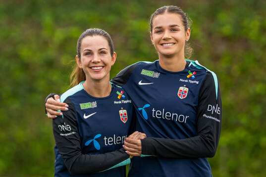 Tuva Hansen and Andrea Norheim of the Norwegian women's