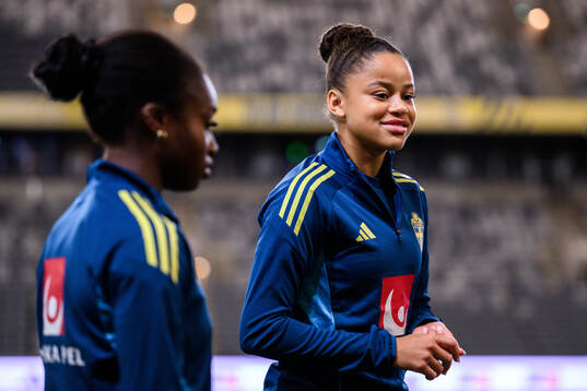 Monica Jusu Bah and Felicia Schröder of the Swedish