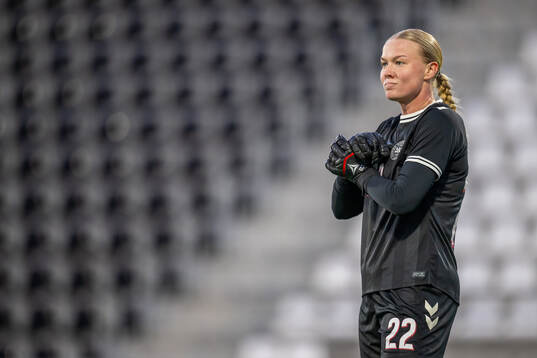 Goalkeeper Freja Thisgaard of Denmark