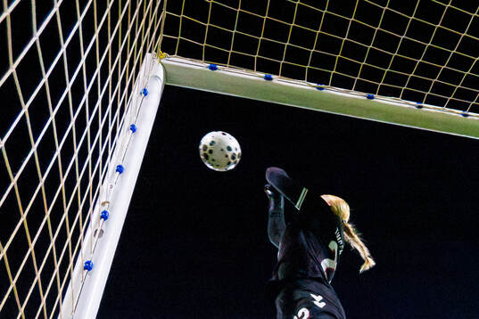 Goalkeeper Freja Thisgaard of Denmark makes a save