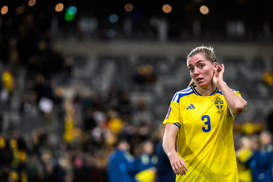 Linda Sembrant of Sweden looks dejected