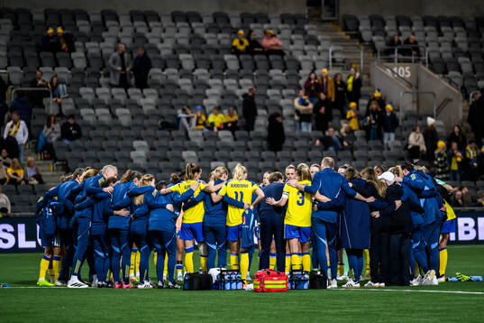 Players and staff of Sweden