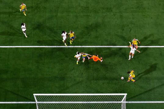Rosa Kafaji of Sweden scores the 2-1 goal