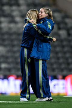 Fridolina Rolfö and Linda Sembrant of Sweden