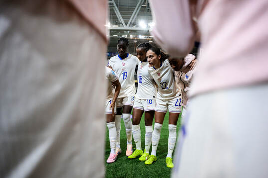 Griedge Mbock Bathy, Laurina Fazer and Kessya Bussy of