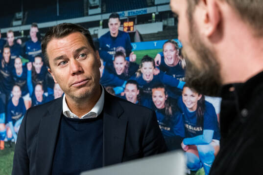 Sportchef Daniel Andersson när Miguel Ángel Ramírez