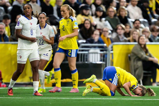 Johanna Rytting Kaneryd of Sweden in pain