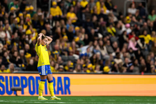 Johanna Rytting Kaneryd of Sweden looks dejected