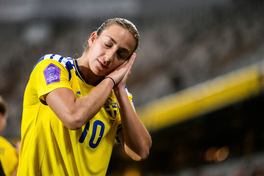 Rosa Kafaji of Sweden celebrates