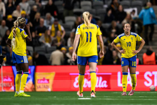 Rosa Kafaji of Sweden looks dejected