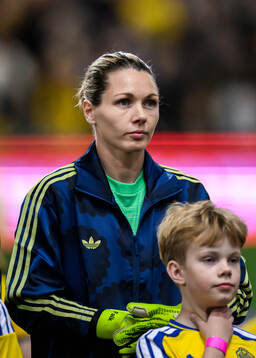 Goalkeeper Jennifer Falk of Sweden
