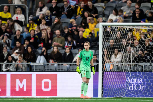Goalkeeper Jennifer Falk of Sweden