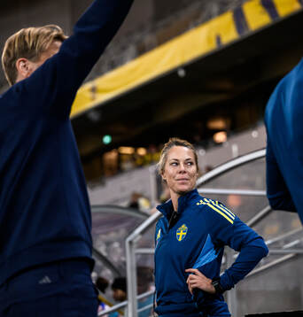 Assistant coach Johanna Almgren of Sweden