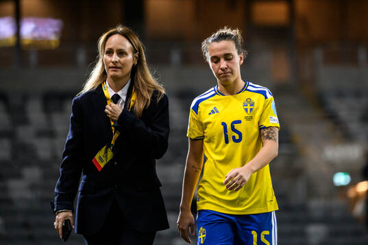 Julia Zigiotti Olme of Sweden looks dejected