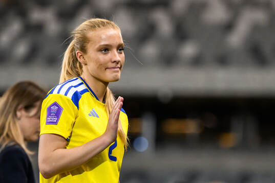 Smilla Holmberg of Sweden looks dejected